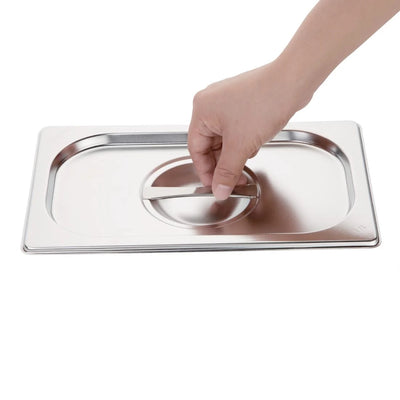 Vogue Stainless Steel 1-4 Gastronorm Lid