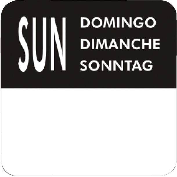 Vogue Removable Day of the Week Labels (Pack of 7000)