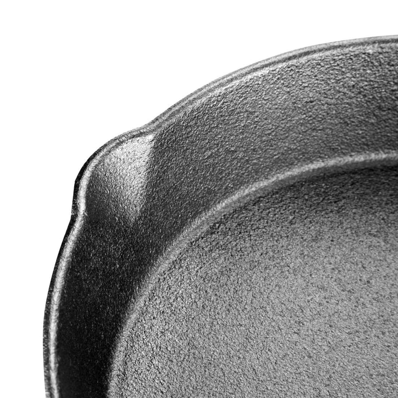 Vogue Square Cast Iron Ribbed Skillet Pan 241mm