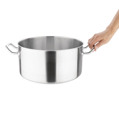 Vogue Stainless Steel Stew Pan 18.5Ltr