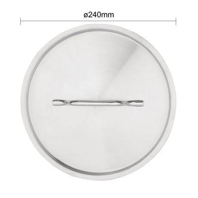 Vogue Stainless Steel Saucepan Lid 240mm