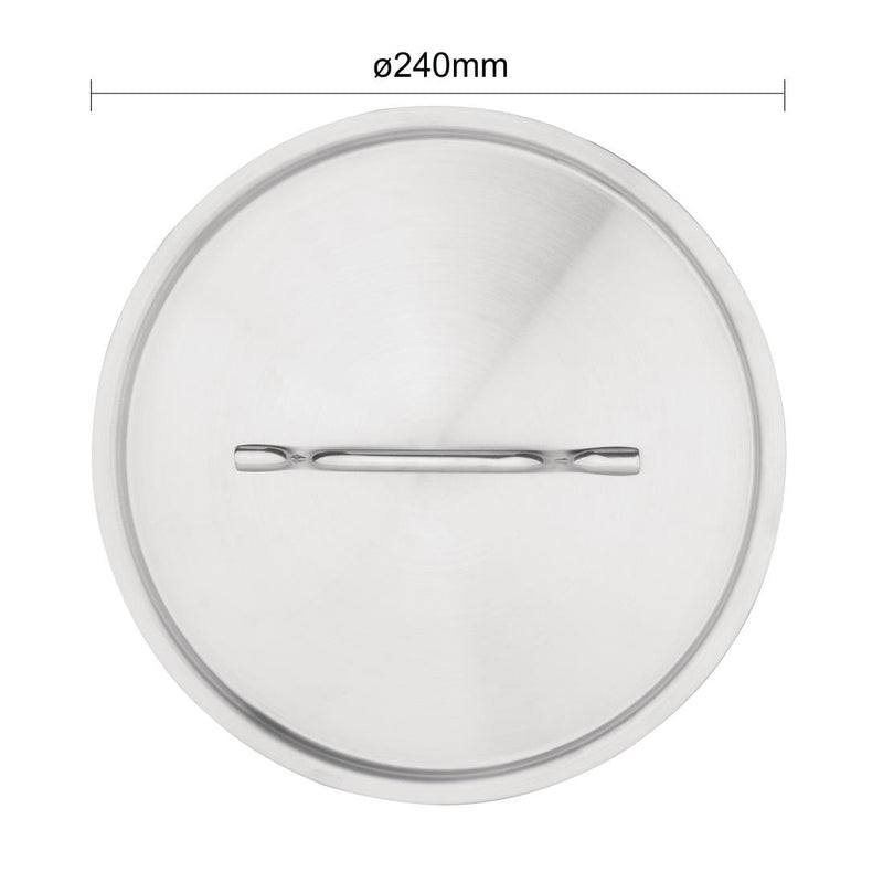 Vogue Stainless Steel Saucepan Lid 240mm
