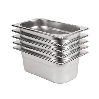 Vogue Stainless Steel Gastronorm Container Kit 1-4 (Pack of 10)