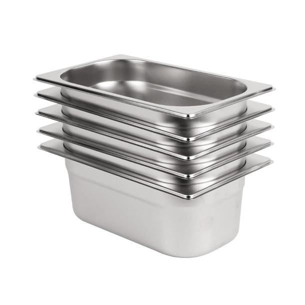 Vogue Stainless Steel Gastronorm Container Kit 1-4 (Pack of 10)
