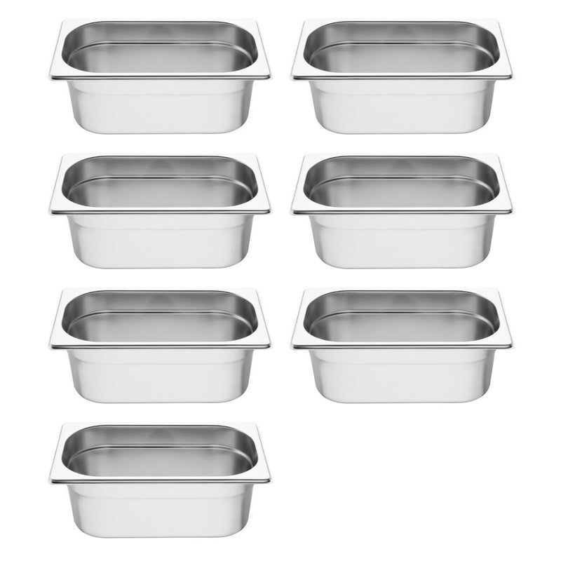 Vogue Stainless Steel Gastronorm Container Kit 1-4 (Pack of 10)