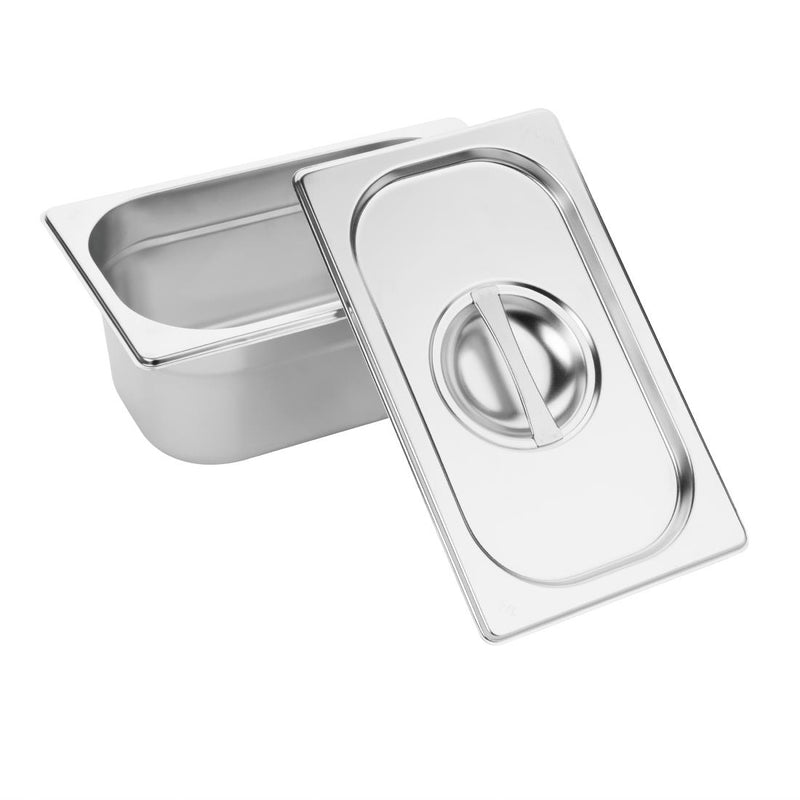 Vogue Gastronorm Pan Set with Lids 1-9 (Pack of 6)
