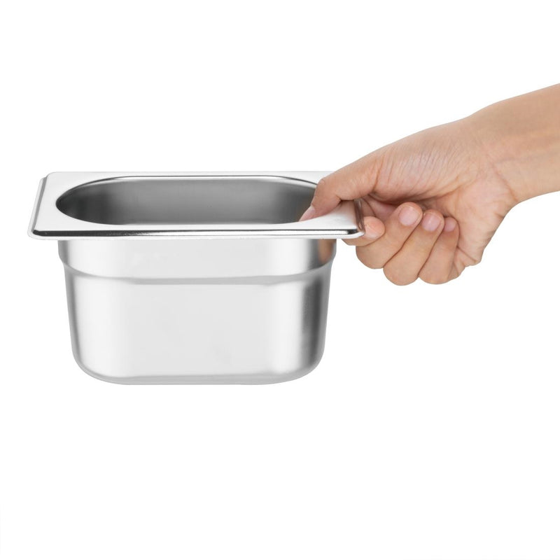 Vogue Gastronorm Pan Set with Lids 1-9 (Pack of 6)