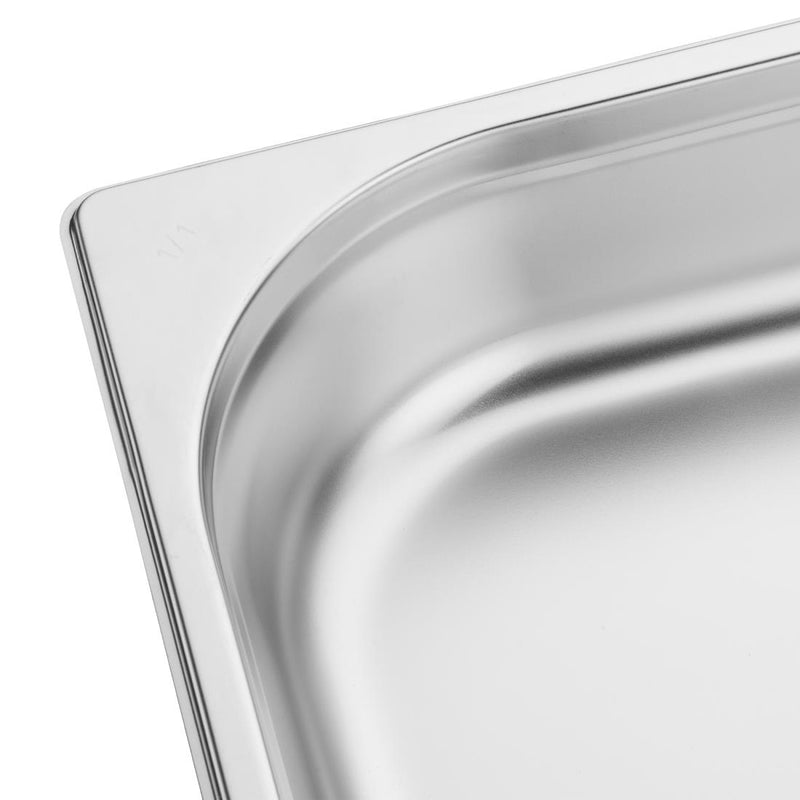 Vogue Stainless Steel 1-1 Gastronorm Pans 65mm (Pack of 6)