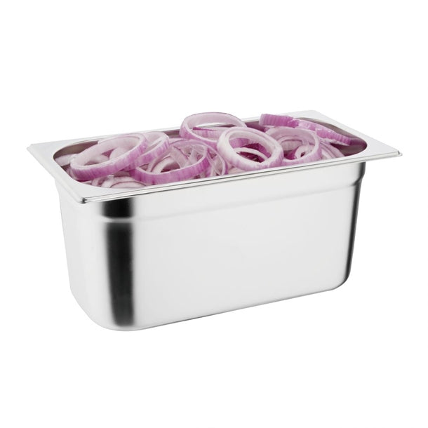 Vogue Stainless Steel Gastronorm Pan Set 3 x 1-3 with Lids