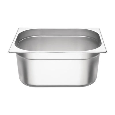 Vogue Stainless Steel Gastronorm Pan Set 4 1-4 with Lids