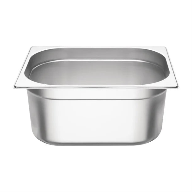 Vogue Stainless Steel Gastronorm Pan Set 4 1-4 with Lids