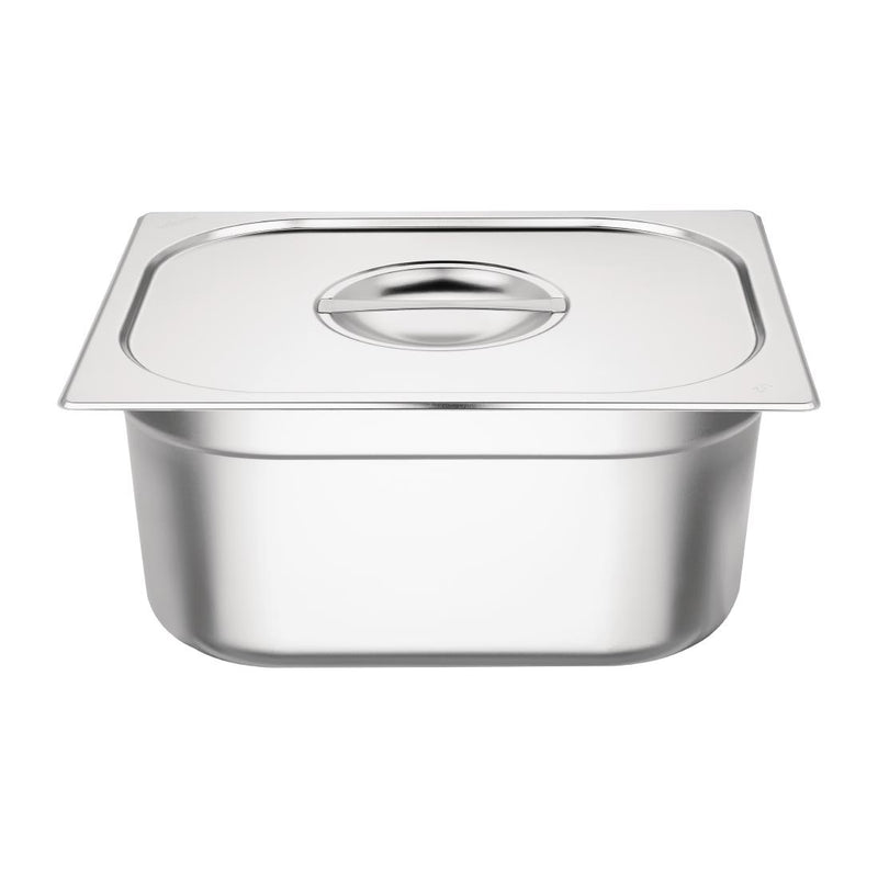 Vogue Stainless Steel Gastronorm Pan Set 2 x 1-2 with Lids