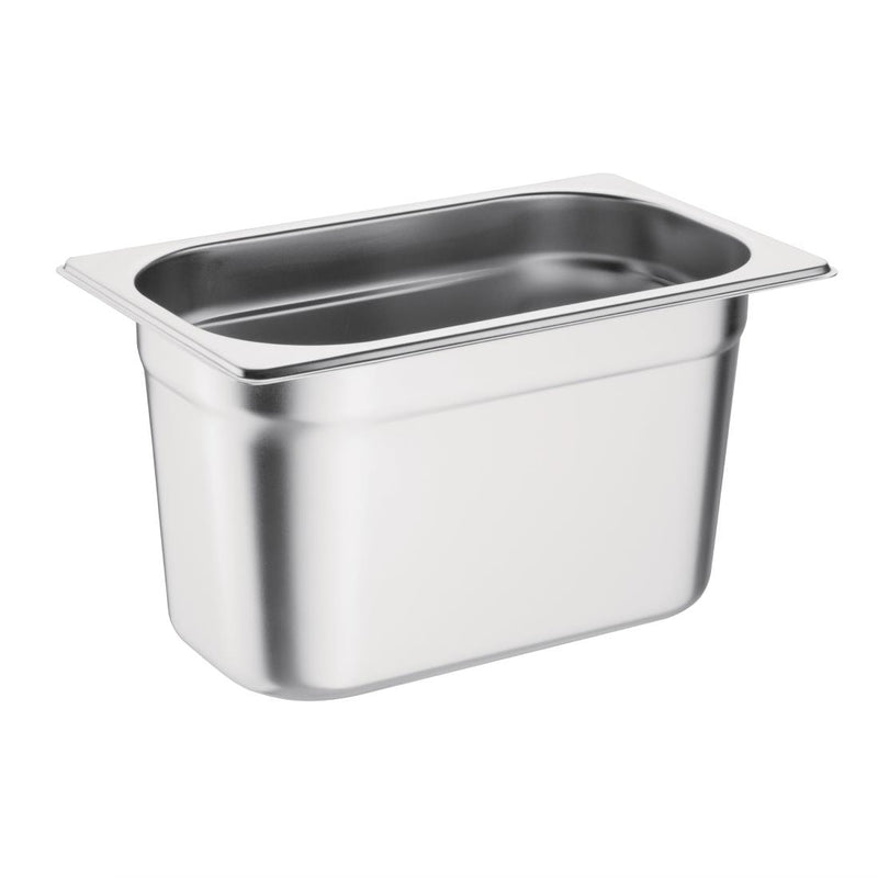 Vogue Stainless Steel Gastronorm Pan Set 3 x 1-3 with Lids