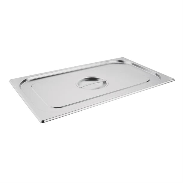 Vogue Stainless Steel 1-1 Gastronorm Pan with Lid