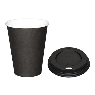 Special Offer  Fiesta Black 225ml Hot Cups and Black Lids (Pack of 1000)
