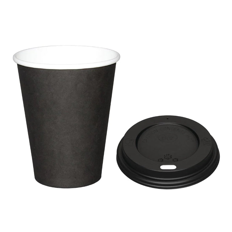 Special Offer  Fiesta Black 225ml Hot Cups and Black Lids (Pack of 1000)