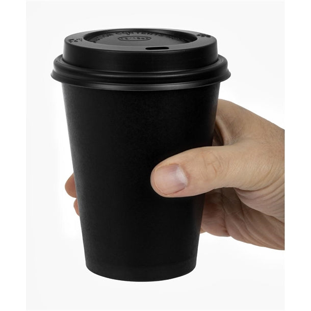 Special Offer  Fiesta Black 340ml Hot Cups and Black Lids (Pack of 1000)