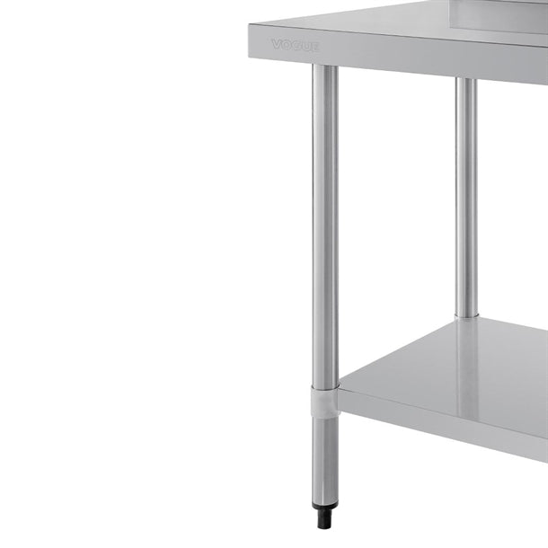 Vogue Stainless Steel Prep Table with Upstand 900mm