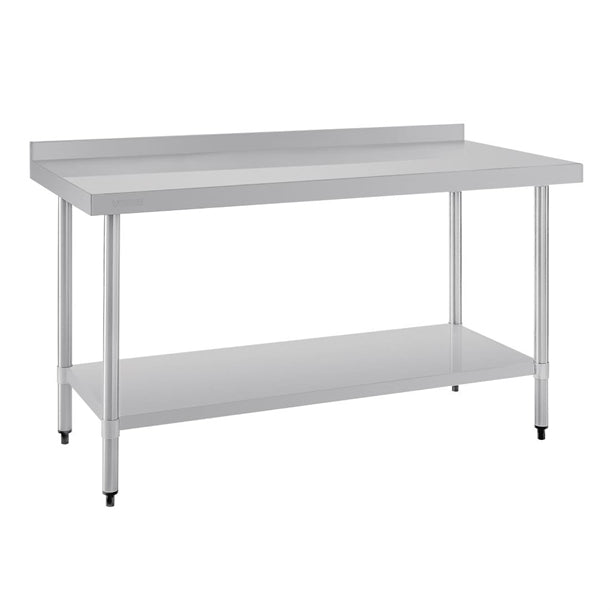 Vogue Stainless Steel Prep Table with Upstand 1500mm