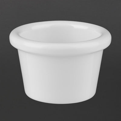 Kristallon Melamine Plain Ramekins White 63mm (Pack of 12)