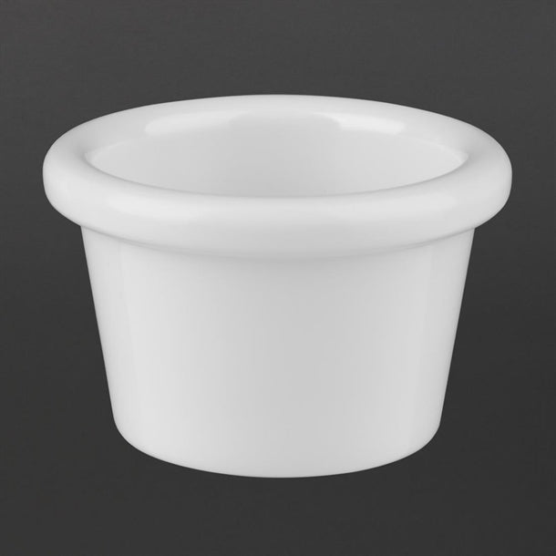 Kristallon Melamine Plain Ramekins White 63mm (Pack of 12)