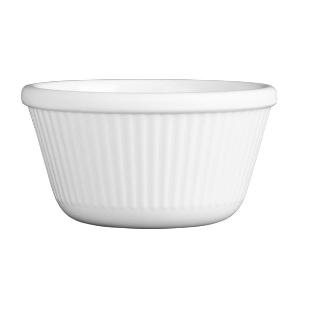 Kristallon Melamine Fluted Ramekins White 89mm (Pack of 12)