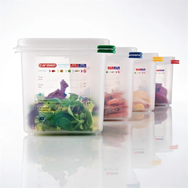 Araven Polypropylene 1-6 Gastronorm Food Containers 2.6Ltr (Pack of 4)