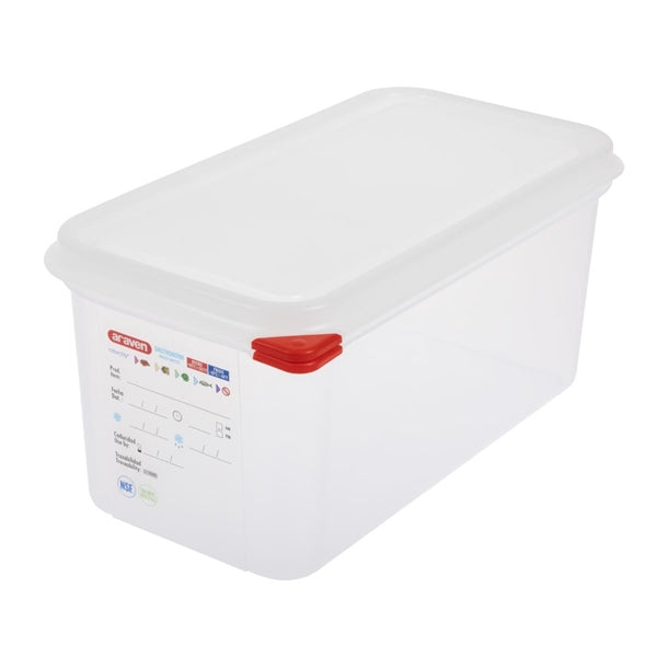 Araven Polypropylene 1-3 Gastronorm Food Container 6Ltr (Pack of 4)