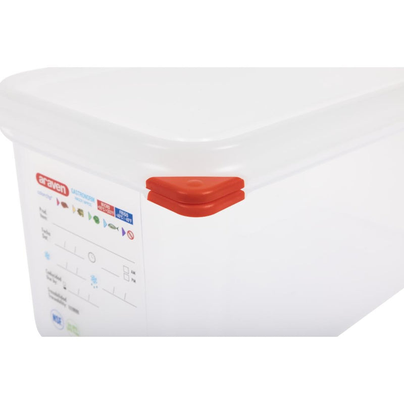 Araven Polypropylene 1-3 Gastronorm Food Container 6Ltr (Pack of 4)