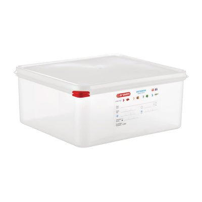 Araven Polypropylene 2-3 Gastronorm Food Storage Container 13.5Ltr (Pack of 4)