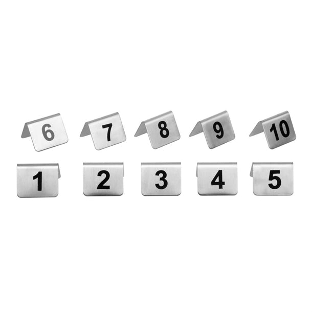 Stainless Steel Table Numbers 11-20 (Pack of 10)