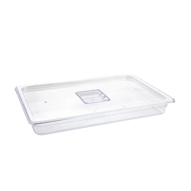 Vogue Polycarbonate 1-1 Gastronorm Container 65mm Clear