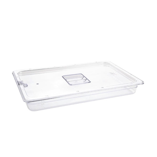 Vogue Polycarbonate 1-1 Gastronorm Container 65mm Clear