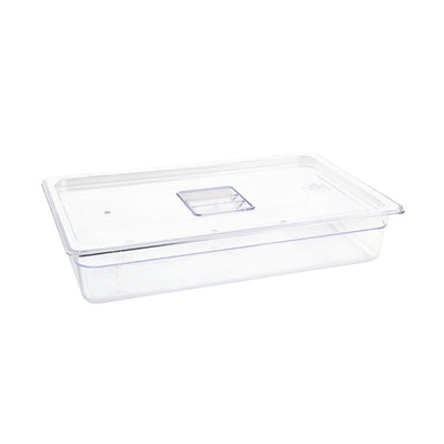 Vogue Polycarbonate 1-1 Gastronorm Container 100mm Clear