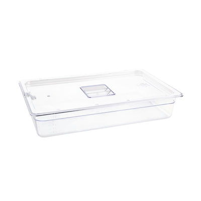 Vogue Polycarbonate 1-1 Gastronorm Container 100mm Clear