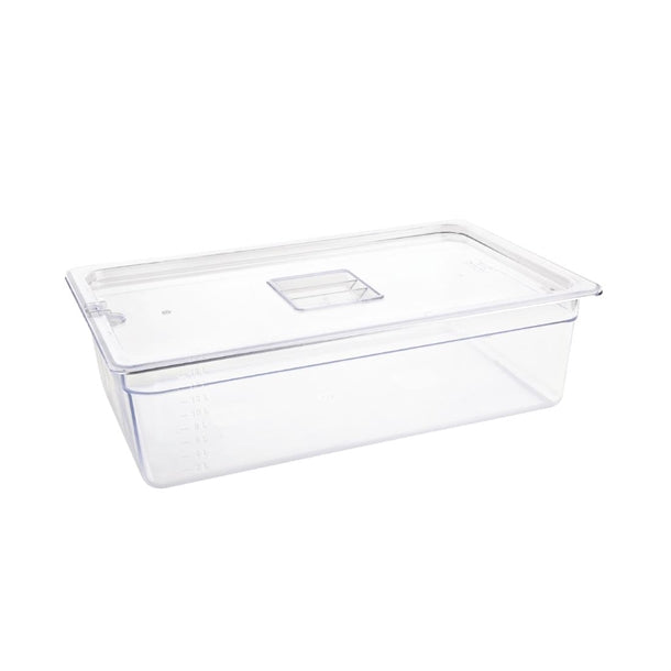 Vogue Polycarbonate 1-1 Gastronorm Container 150mm Clear