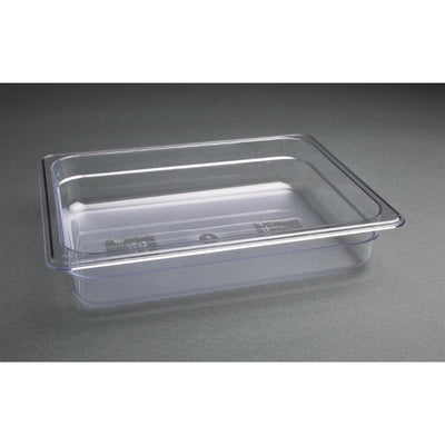 Vogue Polycarbonate 1-2 Gastronorm Container 65mm Clear