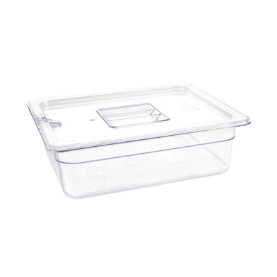 Vogue Polycarbonate 1-2 Gastronorm Container 100mm Clear