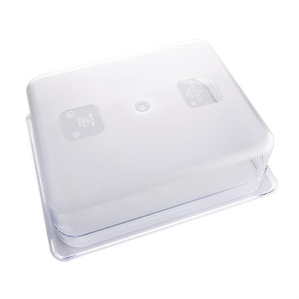 Vogue Polycarbonate 1-2 Gastronorm Container 100mm Clear