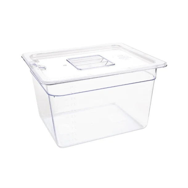 Vogue Polycarbonate 1-2 Gastronorm Container 200mm Clear