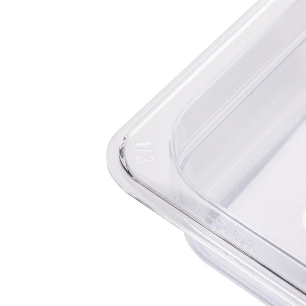 Vogue Polycarbonate 1-3 Gastronorm Container 65mm Clear