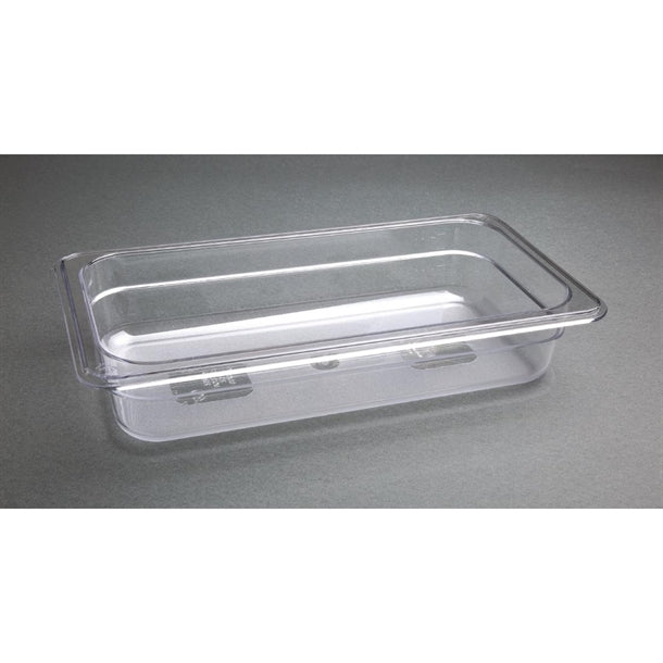 Vogue Polycarbonate 1-3 Gastronorm Container 65mm Clear