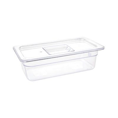 Vogue Polycarbonate 1-3 Gastronorm Container 100mm Clear