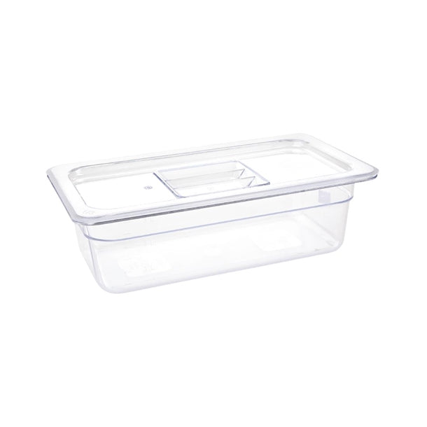 Vogue Polycarbonate 1-3 Gastronorm Container 100mm Clear