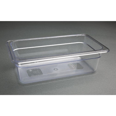 Vogue Polycarbonate 1-3 Gastronorm Container 100mm Clear