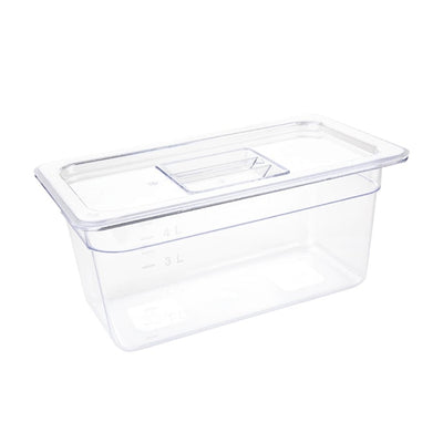 Vogue Polycarbonate 1-3 Gastronorm Container 150mm Clear