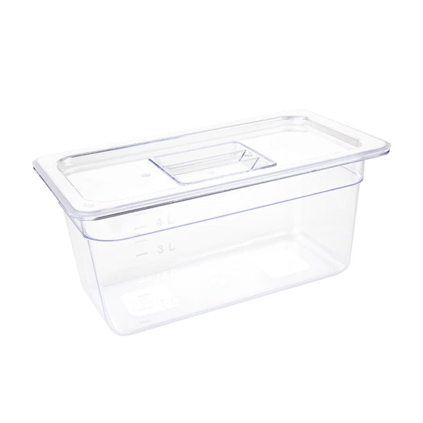 Vogue Polycarbonate 1-3 Gastronorm Container 150mm Clear