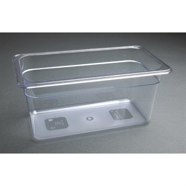 Vogue Polycarbonate 1-3 Gastronorm Container 150mm Clear