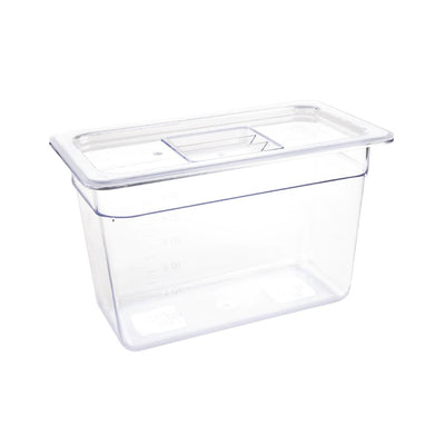Vogue Polycarbonate 1-3 Gastronorm Container 200mm Clear