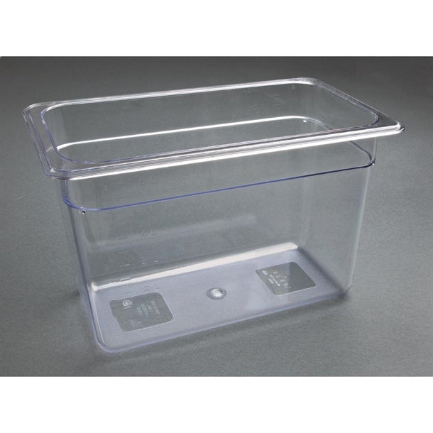 Vogue Polycarbonate 1-3 Gastronorm Container 200mm Clear
